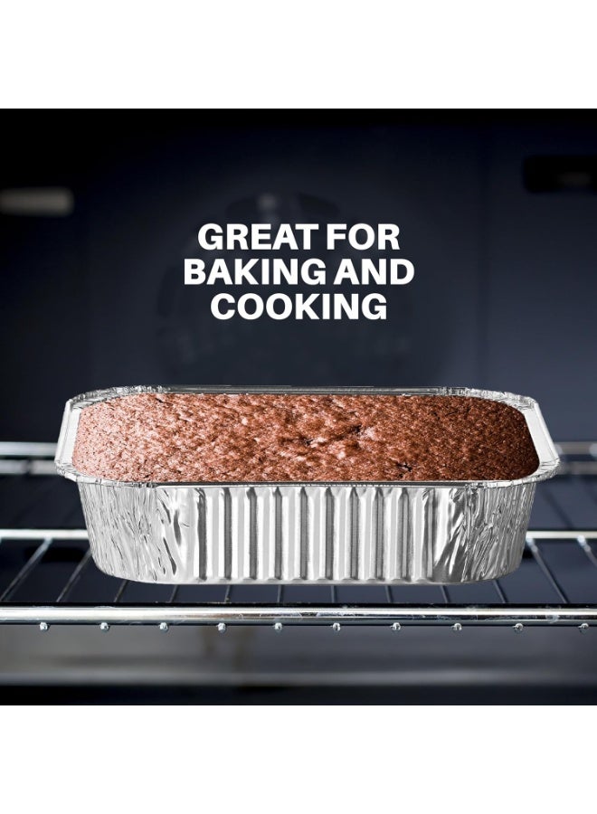 Happy Home Disposable Aluminum Foil Square Baking Pans 20cm x 20cm – 10 Pack Cake Pan Tin for Broiling, Roasting, Toaster Oven, Meal Prep, Takeout, Food Storage, Recyclable, Heavy Duty and Versatile - Image 5